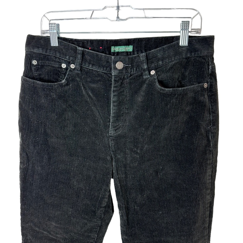Ralph Lauren Corduroy Pants Womens High Rise Pockets 90s Y2K 80s Grunge Black 10